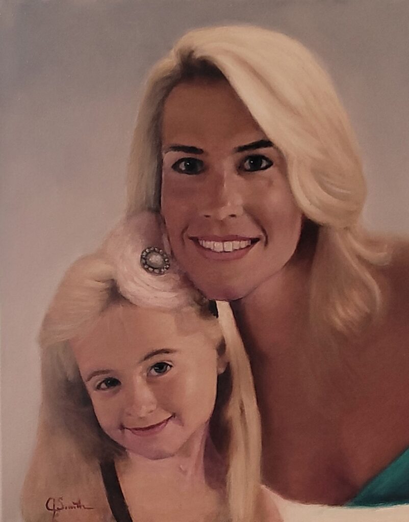 Amanda, oil portrait by Jerry Smith